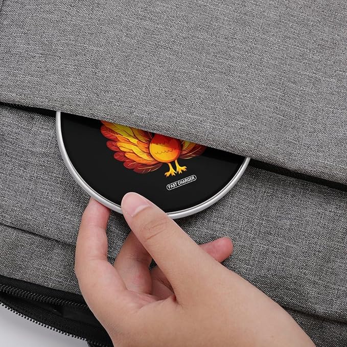 Thanksgiving Day Turkey Wireless Charger Anti-Slip Wireless Charging Pad Slim Charger Mat for Men Women