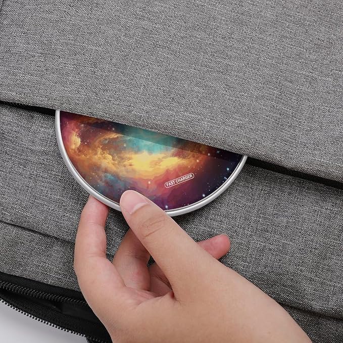 Gorgeous Galaxy Wireless Charger Fast Wireless Charging Pad with USB Cable 10W Anti-Slip Magnetic Wireless Charger Portable Slim Charger Puck Travel Charging Station