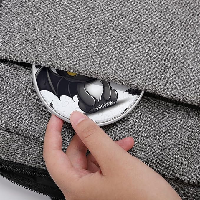 Cute Bat Wireless Charger Fast Wireless Charging Pad with USB Cable 10W Anti-Slip Magnetic Wireless Charger Portable Slim Charger Puck Travel Charging Station