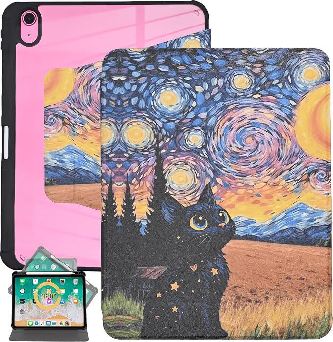 Starry Sky with Cute Cat