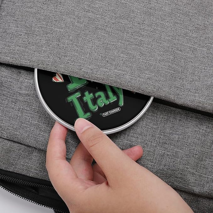 Italian Pizza I Love Italy Phone Charger Magnetic Charging Pad Anti-Slip with USB Cable