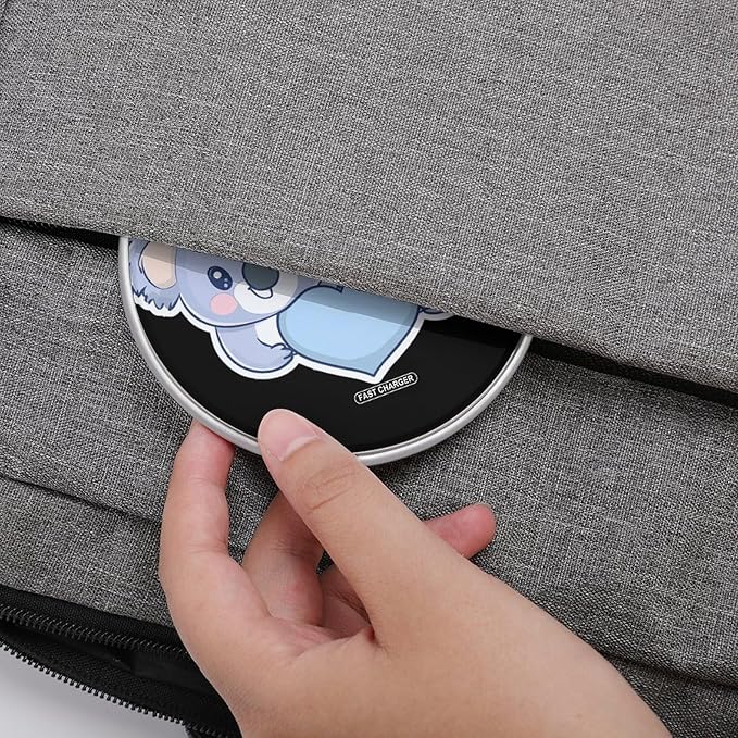 Cute Koalas with Love Heart Phone Charger Magnetic Charging Pad Anti-Slip with USB Cable