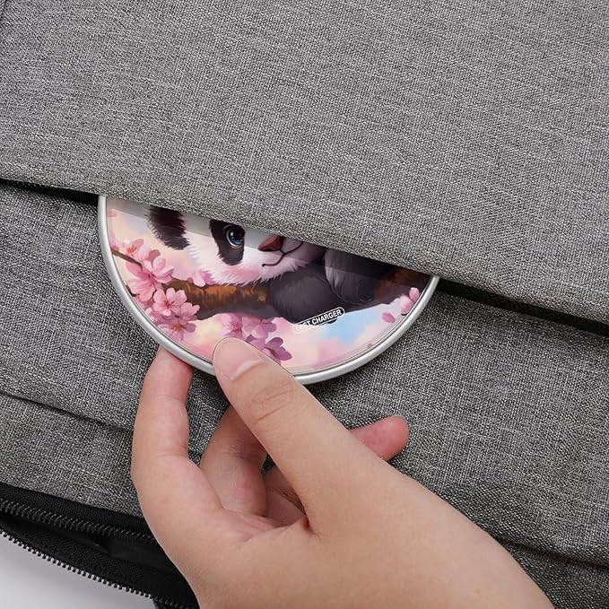 Panda Cherryflowers Wireless Charger Anti-Slip Wireless Charging Pad Slim Charger Mat for Men Women