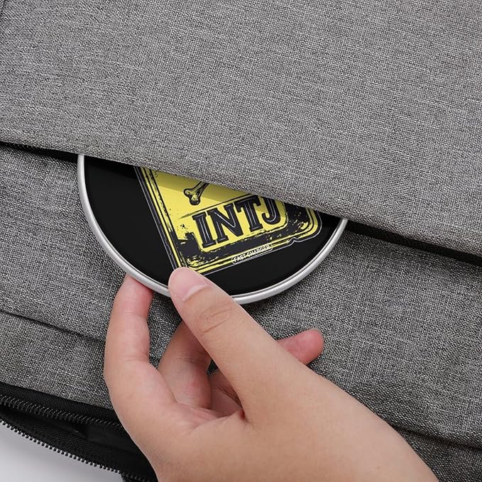 Caution INTJ Warning Sign Phone Charger Magnetic Charging Pad Anti-Slip with USB Cable