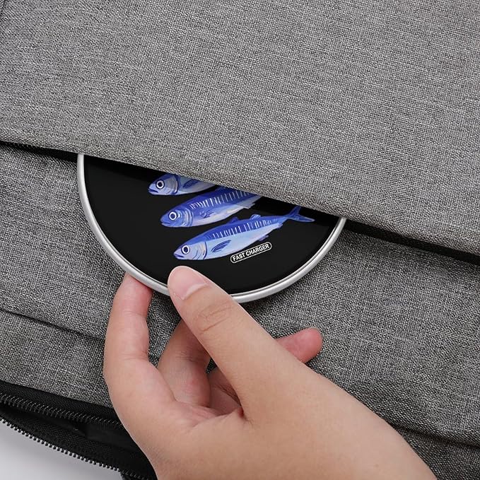 Sardine Fish Fast Portable Charger 10W Funny Graphic Phone Charging Pad with USB Cable