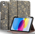 Gexmil Leather Case for iPad (A16) 11th Generation 11 Inch 2025 iPad 10th Generation 10.9 Inch 2022Protective Cover with Pencil HolderMagnetic ClosureAuto Sleep/WakeButterfly Grey