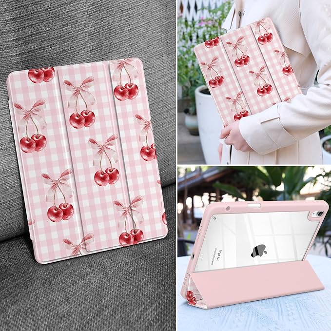 Pink Checkerboard & Cherries