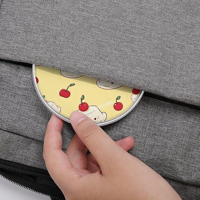 Panna Cotta Cakes with Cherries Phone Charger Magnetic Charging Pad Anti-Slip with USB Cable