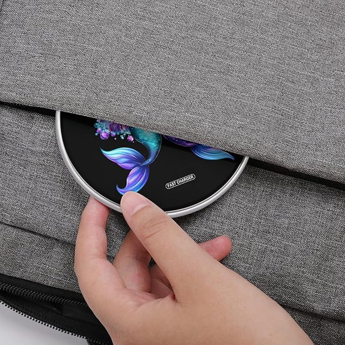 Mermaides Wireless Charger Anti-Slip Wireless Charging Pad Slim Charger Mat for Men Women