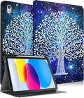for iPad 10th Generation Case 10.9 Inch for iPad 11th(A16) 2025 Girls Cute Women Folio Cover with Pencil Holder Tree Aesthetic Cool Design Girly Teens Unique Tablet Cases for Apple 10/11