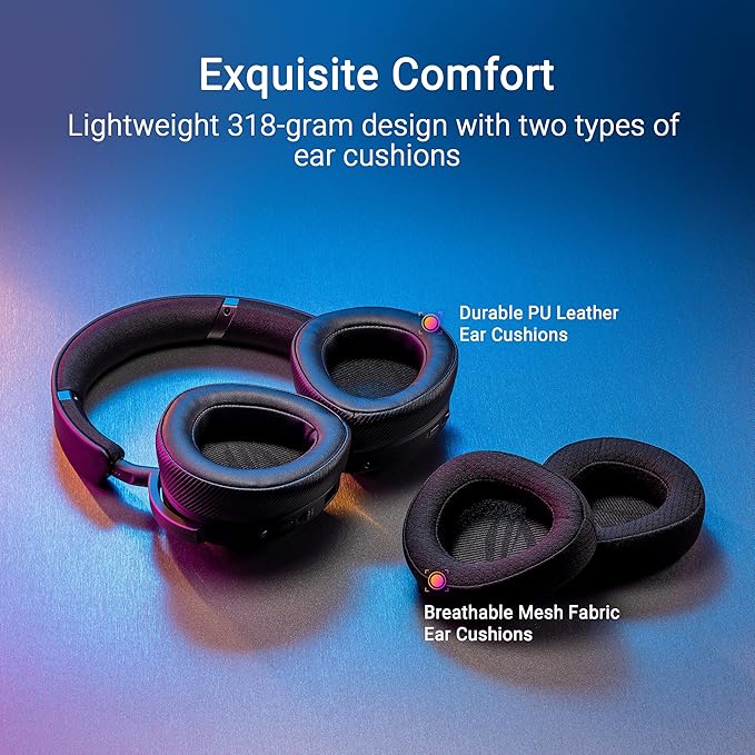 ASUS ROG Delta II Wireless Gaming Headset with Detachable Mic – Tri-Mode (BT 2.4GHz 3.5mm) 50mm Titanium-Plated Drivers 110Hr Battery Lightweight for PC PS5 PS4 Xbox Switch Mobile - Black